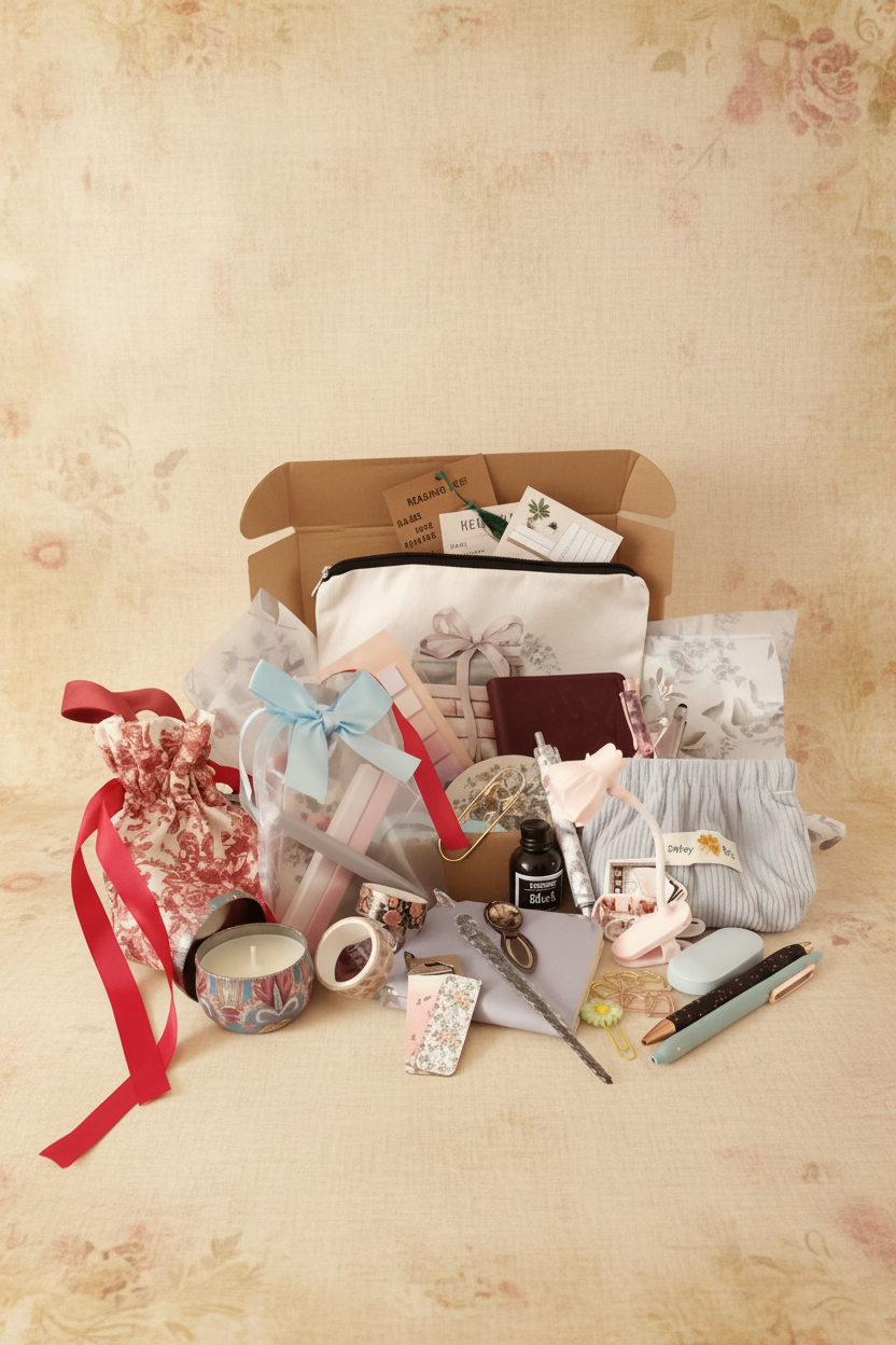 Bookish Gift Box on Premium Background