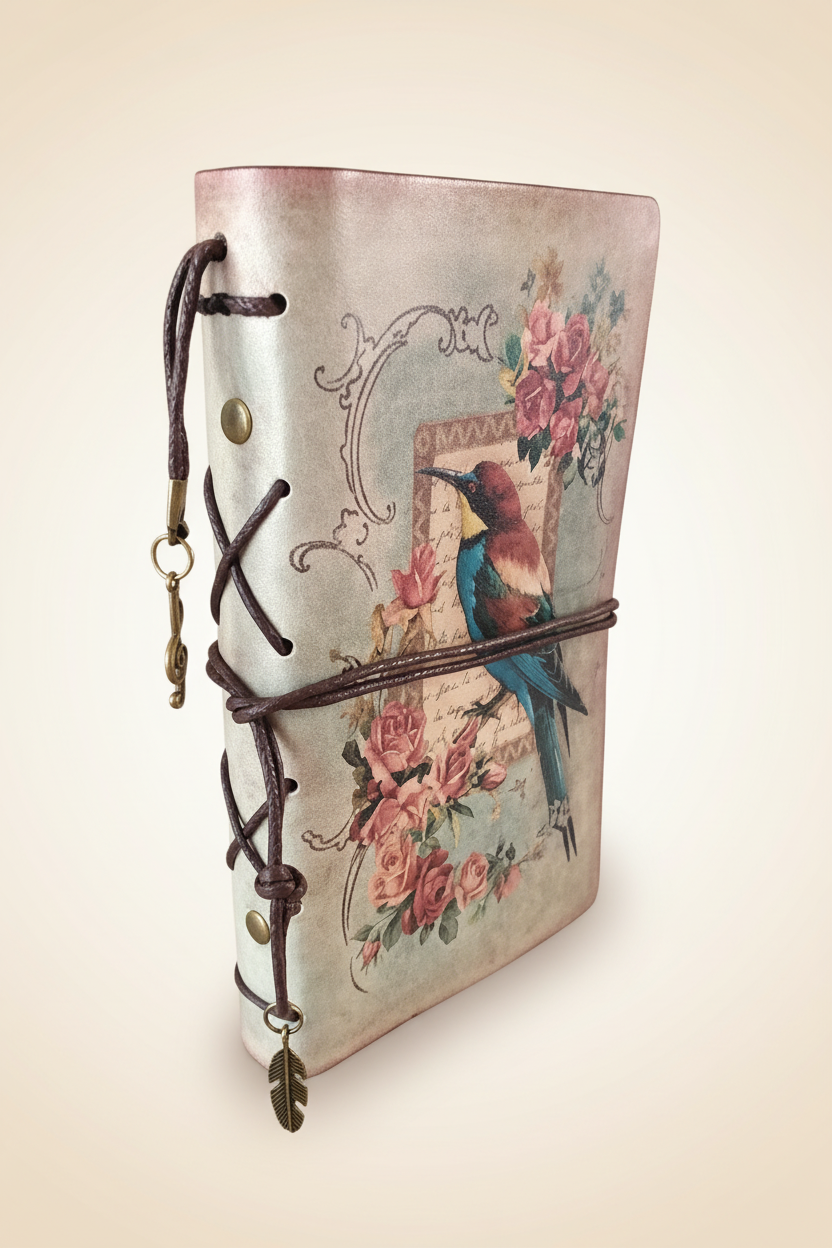 Vintage Journal on Cream Background